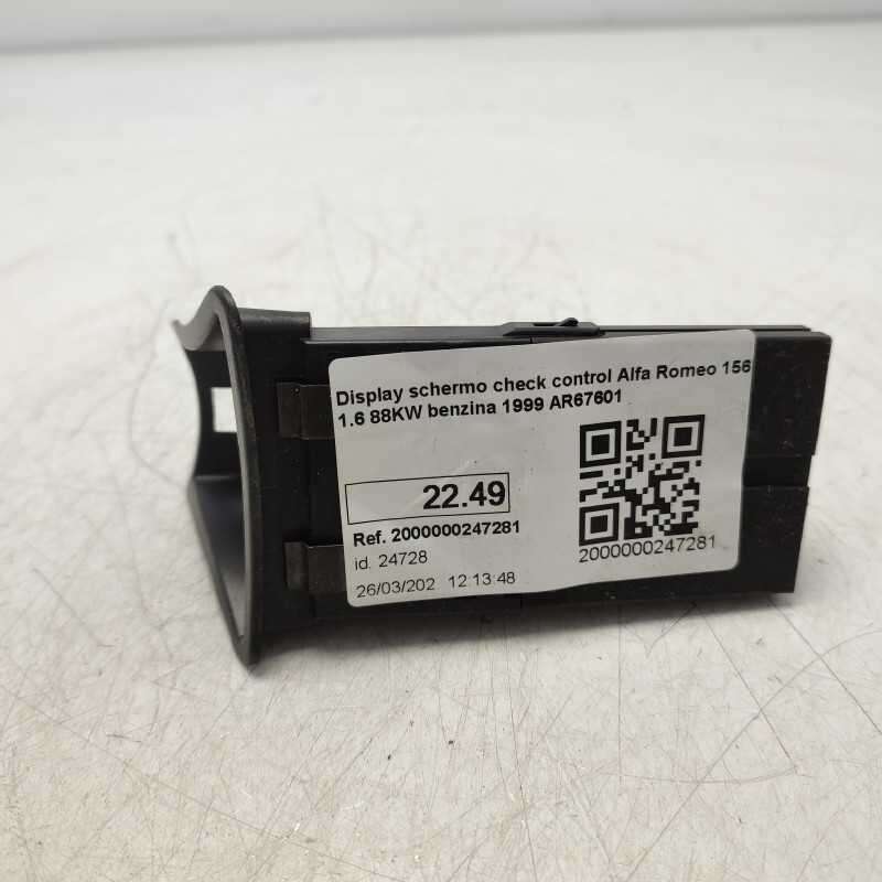 Display schermo check control Alfa Romeo 156 1.6 88KW benzina 1999 AR67601