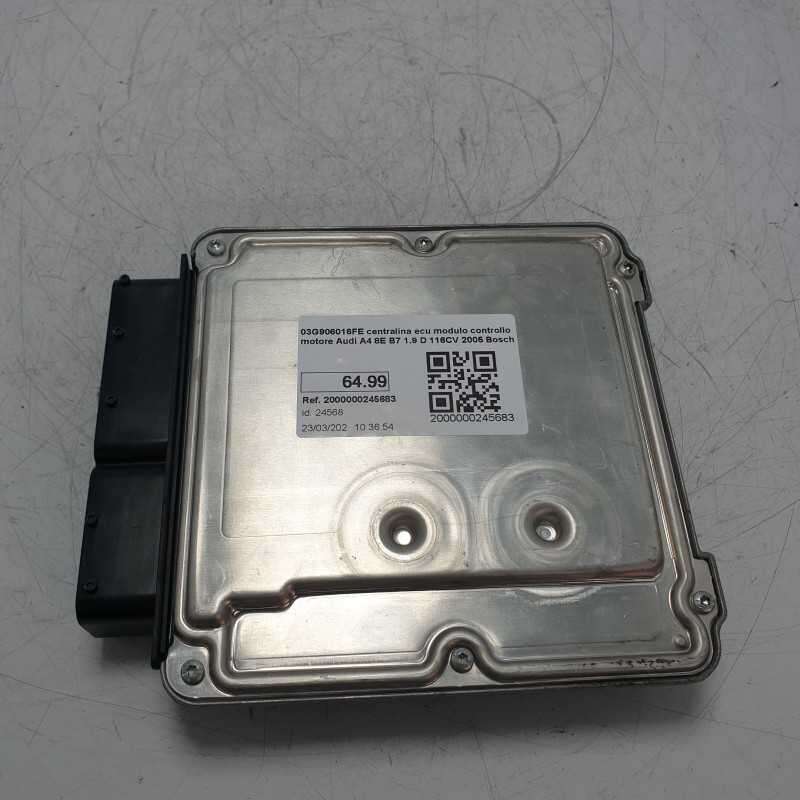03G906016FE centralina ecu modulo controllo motore Audi A4 8E B7 1.9 D 116CV 2005 Bosch