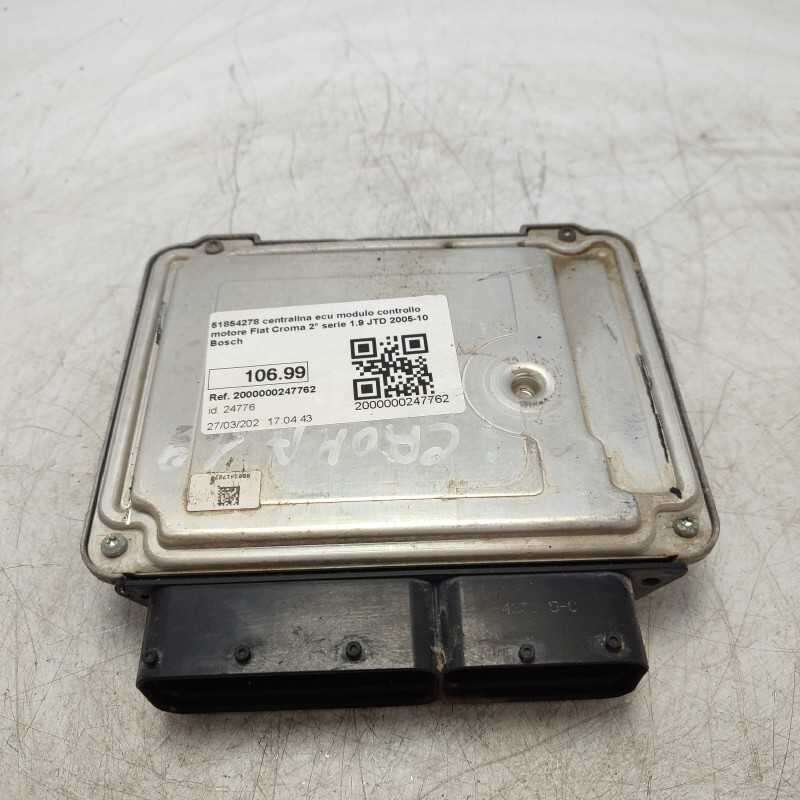 51854278 centralina ecu modulo controllo motore Fiat Croma 2° serie 1.9 JTD 2005-10 Bosch