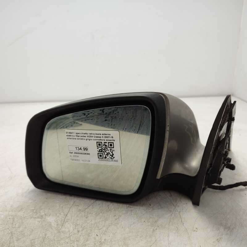 3146411 specchietto retrovisore esterno elettrico Mercedes W204 Classe C 2007-15 anteriore sinistro grigio connettore assente