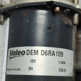 DEM D6RA109 Motorino avviamento 12v 1.4kw Peugeot 206 2.0hdi 2006