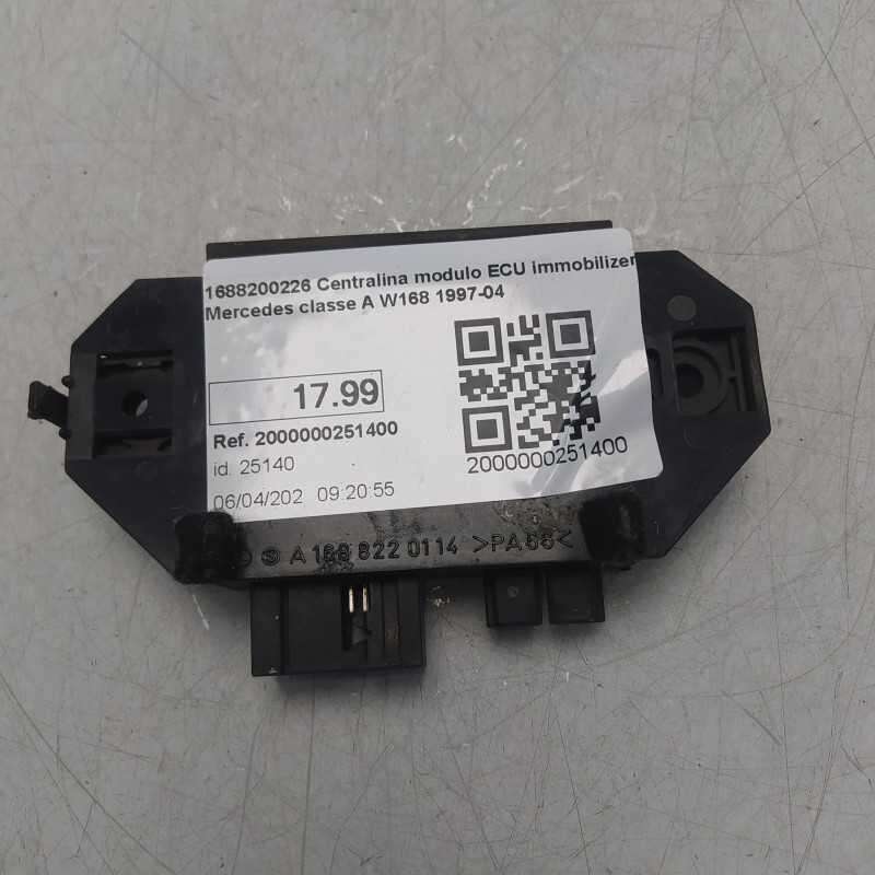 1688200226 Centralina modulo ECU immobilizer Mercedes classe A W168 1997-04