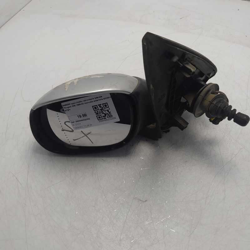 6465000 specchietto retrovisore laterale Peugeot 206 1998-03 manuale anteriore sinistro grigio