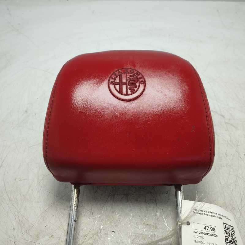 Poggiatesta anteriore sinistro Alfa Romeo Giulietta 940 in pelle rossa