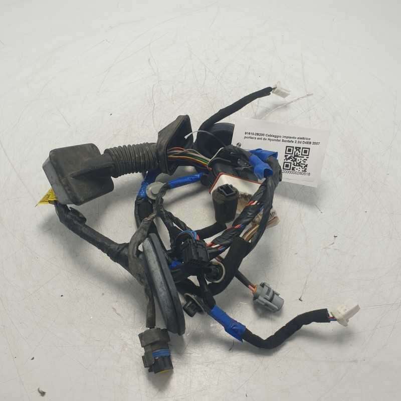 91610-2B200 Cablaggio impianto elettrico portiera ant dx Hyundai Santafe 2.2d D4EB 2007