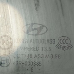 Vetro fisso triangolo Hyundai Santafe 2.2d D4EB 2007 posteriore sinistro 