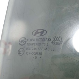 43r-000385 Vetro ascendente finestrino post dx Hyundai Santafe 2.2d D4EB 20