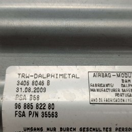 9688582280 airbag lato destro passeggero Citroen C4 Picasso MK1 2006-13