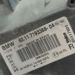 63117193388-04 faro fanale proiettore Bmw E87 serie 1 118D 143 CV 2009 anteriore destro Valeo
