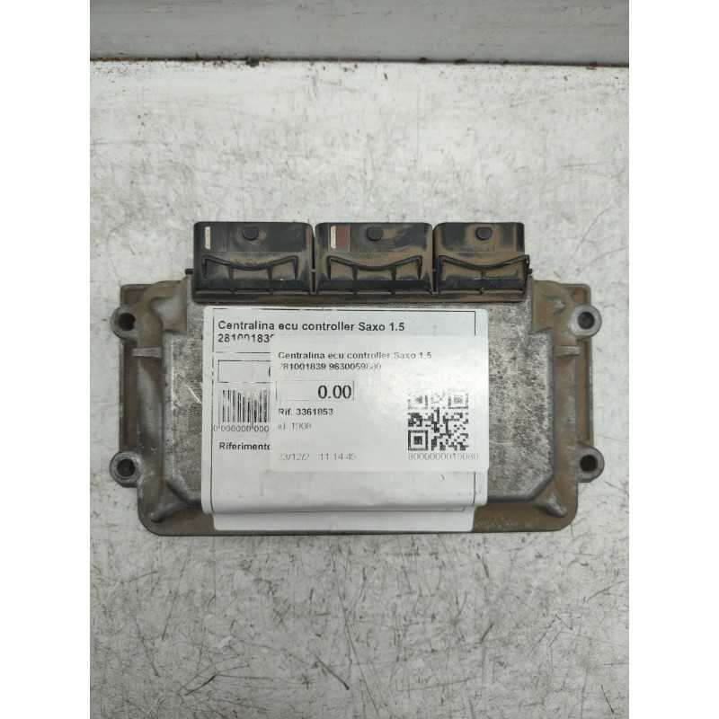 CENTRALINA MOTORE CITROËN SAXO PEUGEOT 106 1.5 DIESEL 2001 BOSCH 0281001839 9630059880
