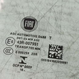 Vetro scendente Fiat 500 X 2014-20 anteriore destro