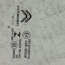 43R-00048 Vetro ascendente finestrino post dx Citroen C3 2003-09