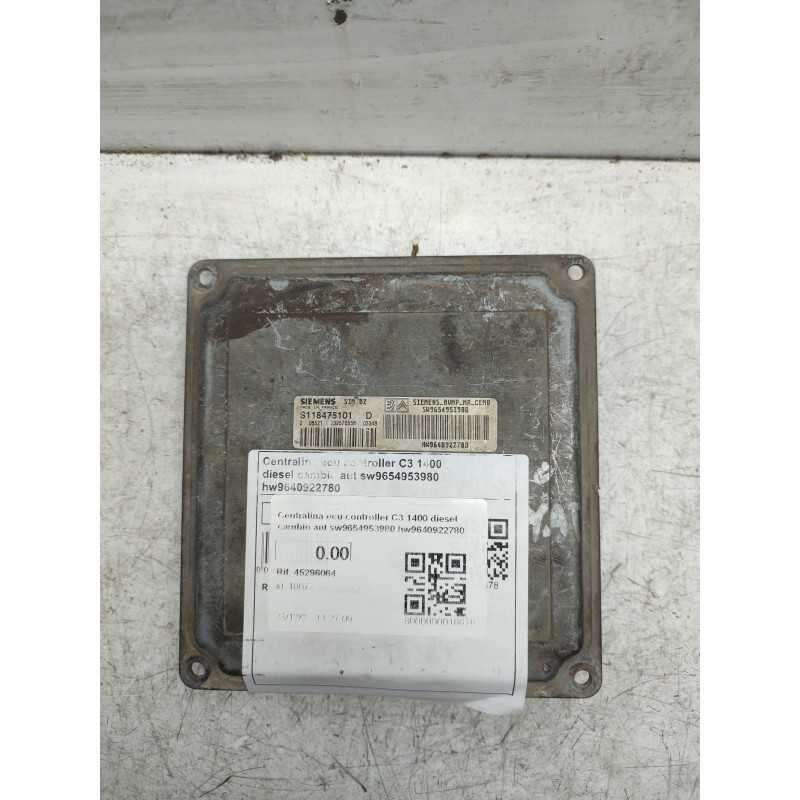 CENTRALINA MOTORE CITROËN C2 1.4 2003-09 SIEMENS S118475101D 9648922780 9654953980