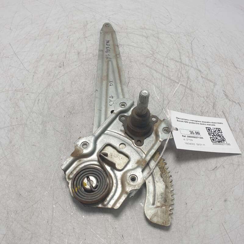 Meccanismo cremagliera alzavetro alzacristallo Suzuki SX4 posteriore destro manuale
