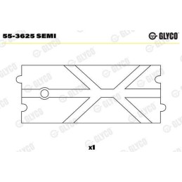 55-3625 boccola biella bronzina cuscinetto Mercedes W124 W140 W201 W460 W463 Glyco 