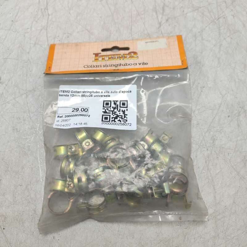 ITEM2 Collari stringitubo a vite auto d'epoca banda 12mm 85pz25 universale