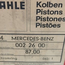 002 26 00 kit 4 pistoni Mercedes W124 W201 190 2.5 D TD 87mm