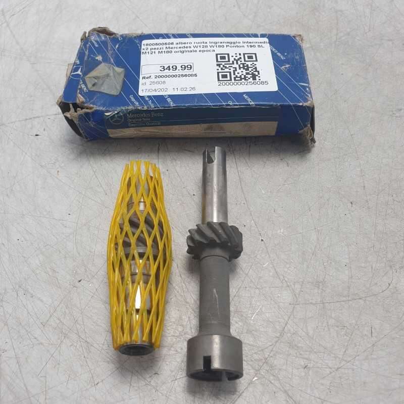 1800500506 albero ruota ingranaggio intermedia x2 pezzi Mercedes W128 W180 Ponton 190 SL M121 M180 originale epoca
