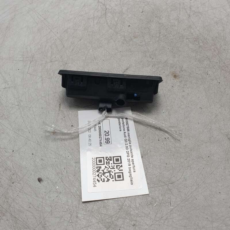 6V0827566 maniglia pulsante apertura portellone Audi Q3 2.0D DFG 2019 bagagliaio posteriore