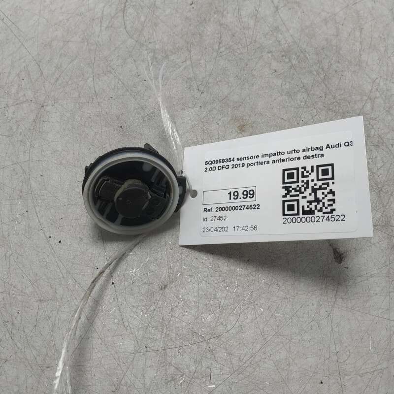 5Q0959354 sensore impatto urto airbag Audi Q3 2.0D DFG 2019 portiera anteriore destra