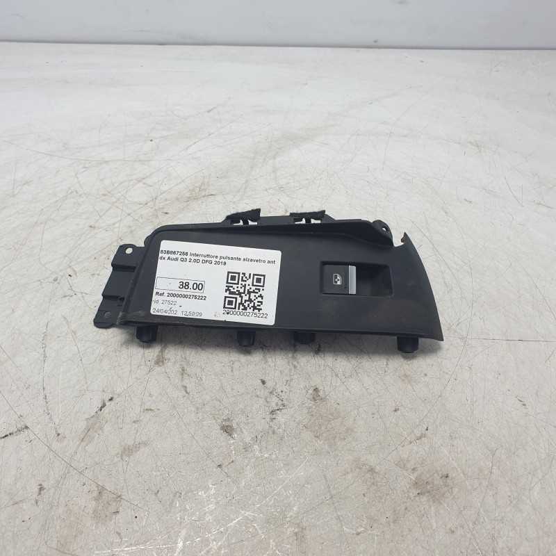 83B867256 Interruttore pulsante alzavetro ant dx Audi Q3 2.0D DFG 2019