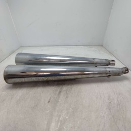Coppia terminali scarico marmitte silenziatori Suzuki GS 400 38KW 1984 Sito vintage
