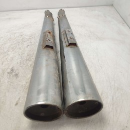 Coppia terminali scarico marmitte silenziatori Suzuki GS 400 38KW 1984 Sito vintage