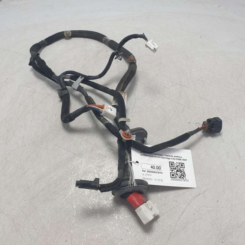 91660-1f020 Cablaggio impianto elettrico portiera post dx Kia Sportage 2.0d D4EA 2007