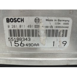 55188343 CENTRALINA ECU MOTORE ALFA ROMEO 156 932 1.9 JTD 2003 BOSCH 0281011491 15649DAA