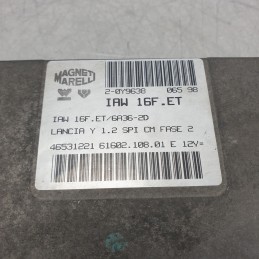 46531221 centralina ECU motore Lancia Ypsilon 1.2 IAW 16F.ET 61602.108.01 