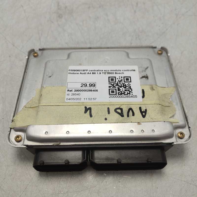 038906019FP centralina ecu modulo controllo motore Audi A4 B6 8E 1.9 TD 2002 Bosch