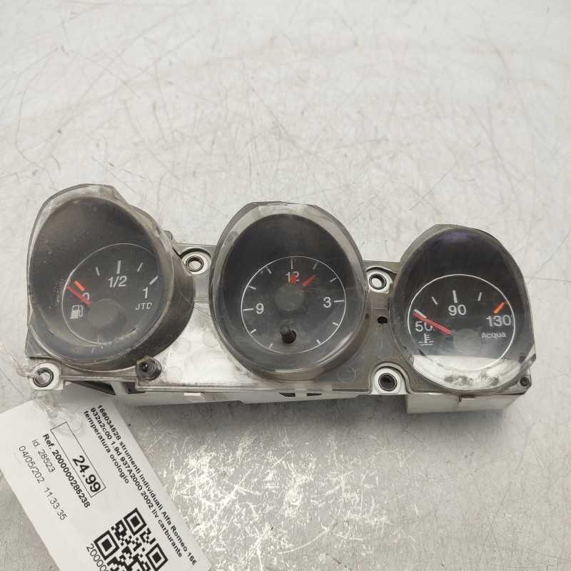 156034528 strumenti individuali Alfa Romeo 156 932a2c00 1.9d 937A2000 2002 liv carburante temperatura orologio