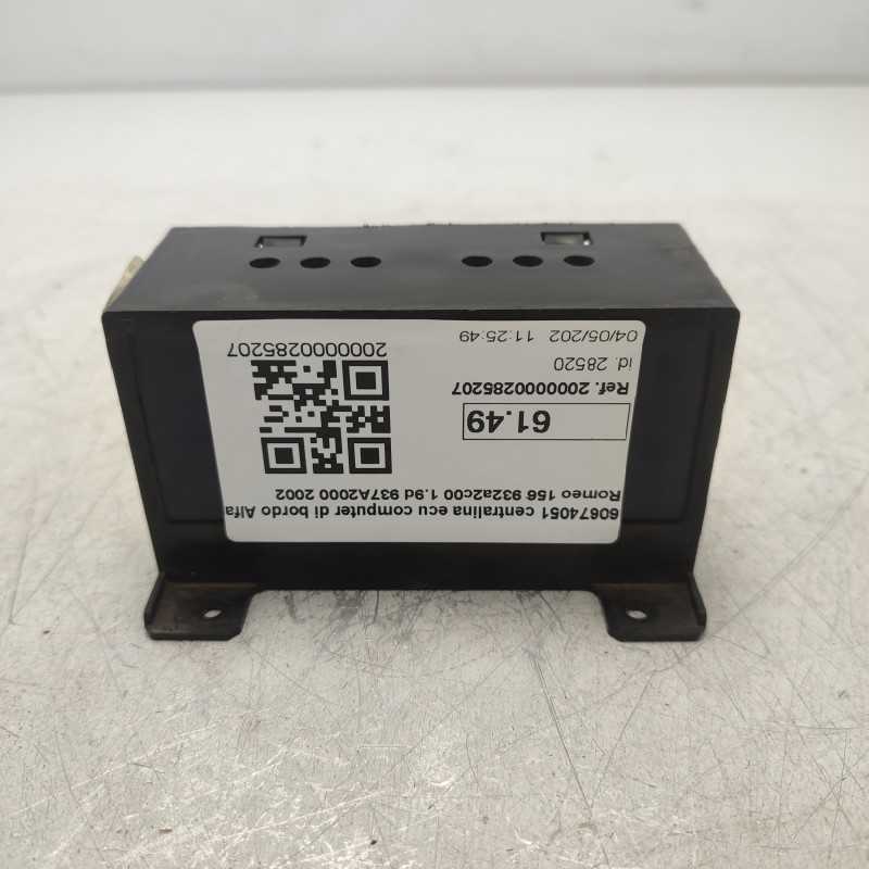 60674051 centralina ecu computer di bordo Alfa Romeo 156 932a2c00 1.9d 937A2000 2002