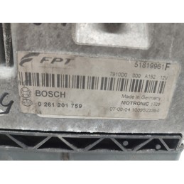 CENTRALINA MOTORE FIAT 500 100 HP 1.4 BOSCH 0261201759 51819961 F USATA