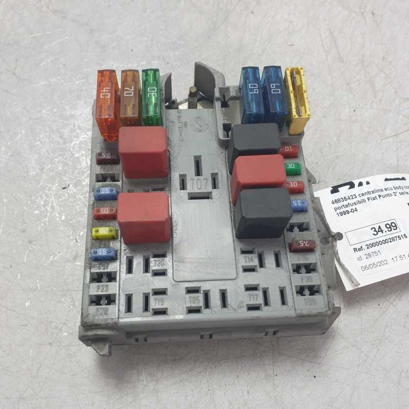 46835423 centralina ecu body computer scatola portafusibili Fiat Punto 2° serie 188 1.2 benzina 1999-04