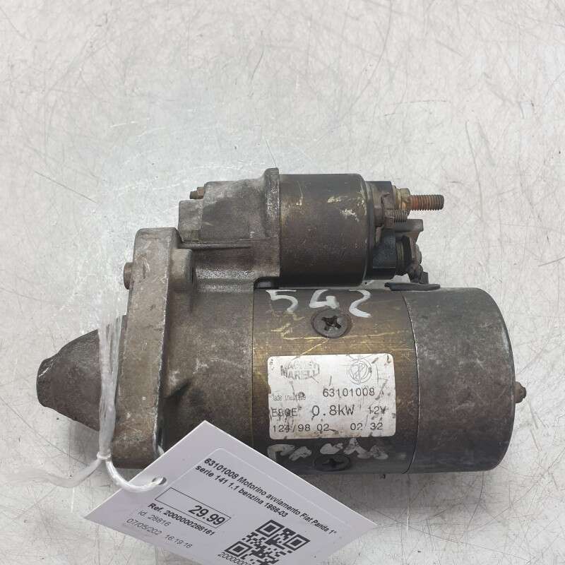63101008 Motorino avviamento Fiat Panda 1° serie 141 1.1 benzina 1986-03