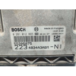 CENTRALINA MOTORE FIAT DOBLO' 1.9 JTD BOSCH 0281012865 55206075 USATA