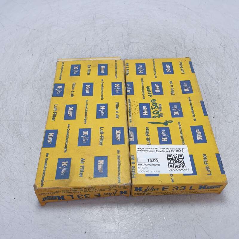 Hengst codice FIAAM 7001 filtro aria 2xpz per Audi Volkswagen Chrysler audi 80 1972-95