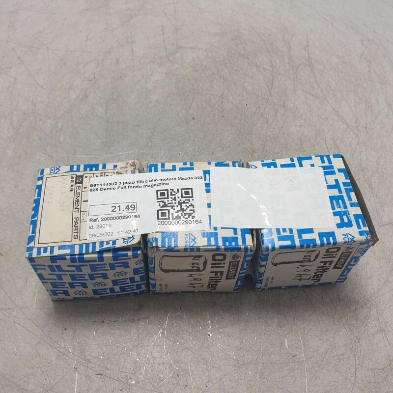 B6Y114302 3 pezzi filtro olio motore Mazda 323 626 Demio Full fondo magazzino