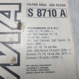 S8710A Filtro aria Sofima VW Caddy 1.5 1.6 Golf 1.5 1.6 1.8 Jetta 1.5 1.6 1.8 Scirocco 1.5 1.6 1.8 1983