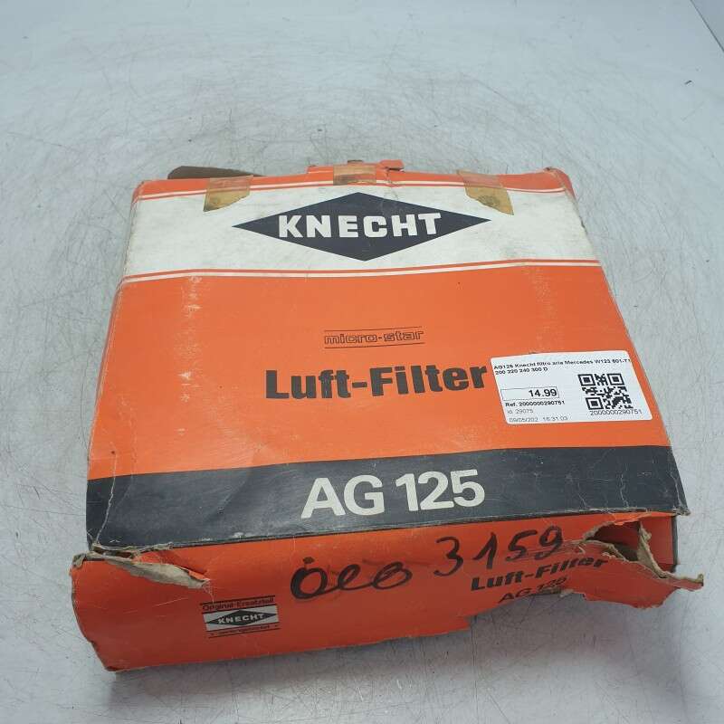 AG125 Knecht filtro aria Mercedes W123 601-T1 200 220 240 300 D