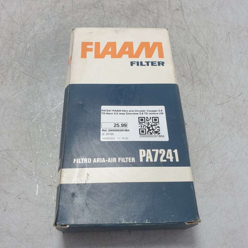 PA7241 FIAAM filtro aria Chrysler Voyager 2.5 TD Neon 2.0 Jeep Cherokee 2.5 TD motore VM