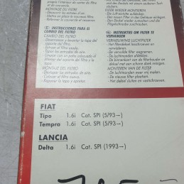 U639 Filtro aria 2xpz Fiat Tipo Tempra 1.6i Lancia Delta 1.6i 1993