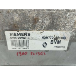 CENTRALINA MOTORE RENAULT CLIO 1.2 BENZINA 1990-98 SIEMENS S101729102 7700854160 