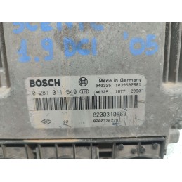 8200310863 CENTRALINA MOTORE RENAULT MEGANE SCENIC MK2 1.9 DCI 2003-09 BOSCH 0281011549 