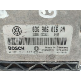 CENTRALINA MOTORE VOLKSWAGEN GOLF V 5 2.0 TDI 103KW BOSCH 0281011477 03G906016AN USATA