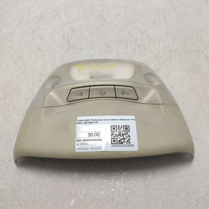 735314267 Plafoniera luce interno abitacolo Fiat Stilo 192 2001-10