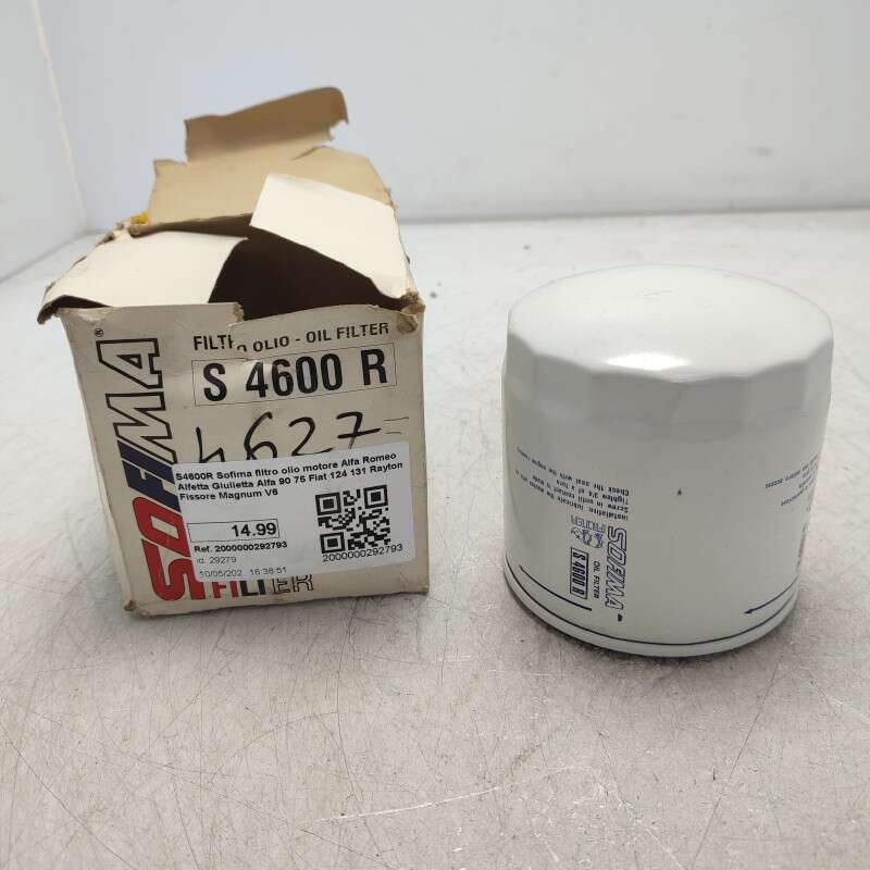 S4600R Sofima filtro olio motore Alfa Romeo Alfetta Giulietta Alfa 90 75 Fiat 124 131 Rayton Fissore Magnum V6