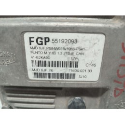 55192093 CENTRALINA MOTORE FIAT PUNTO 3° SERIE 188 1.3 MJT 2003 MARELLI MJD6JFP6 