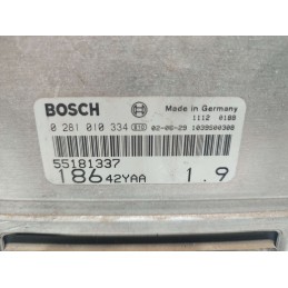 55181337 CENTRALINA MOTORE FIAT MULTIPLA 1.9 JTD 1998-10 BOSCH 0281010334 